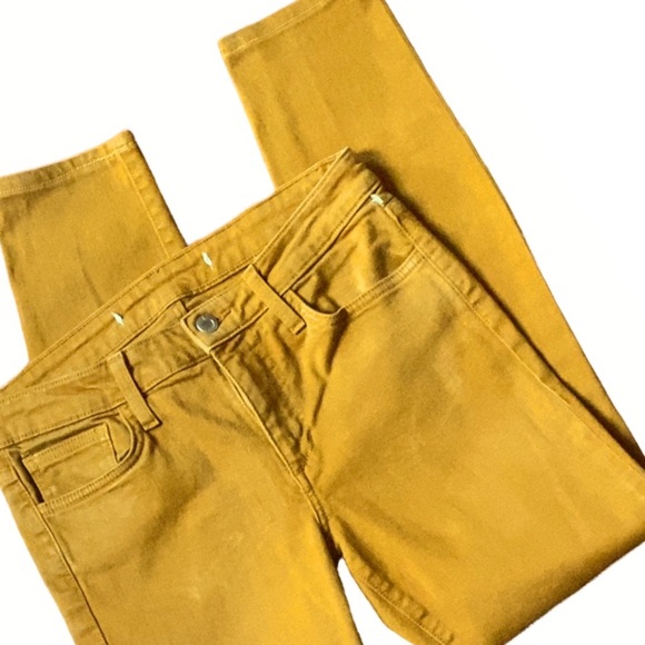Joe’s Jeans Skinny Jeans, Quality Skinny Denim Jeans, Mustard Skinny Denim Jeans - Picture 8 of 11